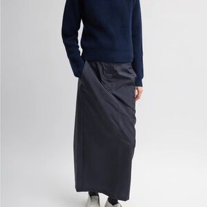 Tibi Dark Blue Maxi Skirt